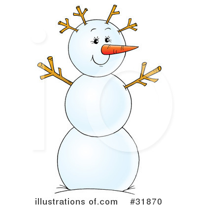 Royalty-Free (RF) Snowman Clipart Illustration by Alex Bannykh - Stock Sample #31870