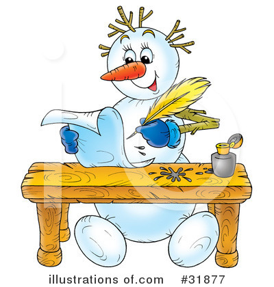 Royalty-Free (RF) Snowman Clipart Illustration by Alex Bannykh - Stock Sample #31877