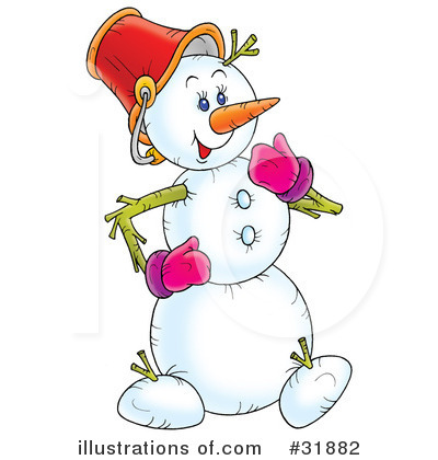 Royalty-Free (RF) Snowman Clipart Illustration by Alex Bannykh - Stock Sample #31882