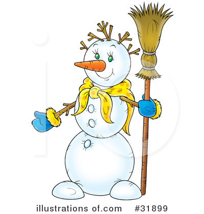 Royalty-Free (RF) Snowman Clipart Illustration by Alex Bannykh - Stock Sample #31899