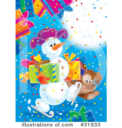 Royalty-Free (RF) Snowman Clipart Illustration by Alex Bannykh - Stock Sample #31933