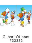 Snowman Clipart #32332 by Alex Bannykh