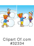 Snowman Clipart #32334 by Alex Bannykh