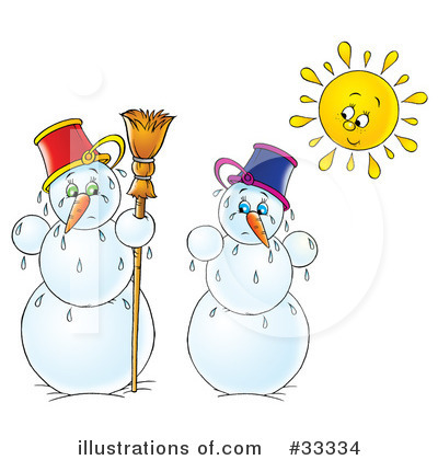 Royalty-Free (RF) Snowman Clipart Illustration by Alex Bannykh - Stock Sample #33334