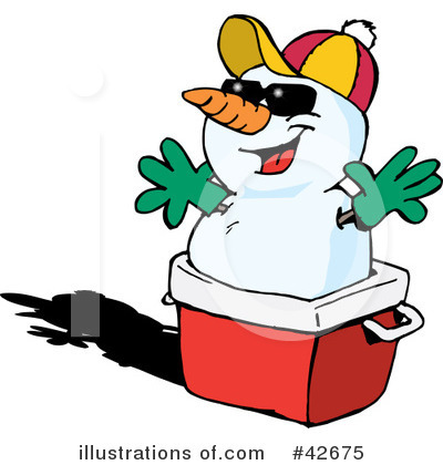 Royalty-Free (RF) Snowman Clipart Illustration by Dennis Holmes Designs - Stock Sample #42675