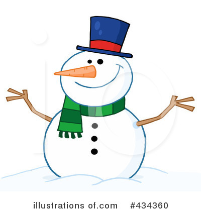 Royalty-Free (RF) Snowman Clipart Illustration by Hit Toon - Stock Sample #434360