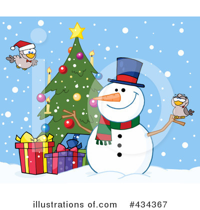 Royalty-Free (RF) Snowman Clipart Illustration by Hit Toon - Stock Sample #434367