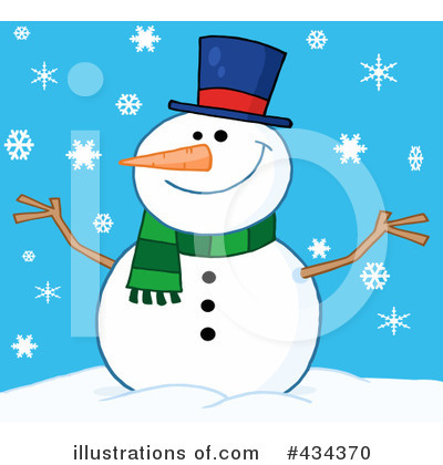 Royalty-Free (RF) Snowman Clipart Illustration by Hit Toon - Stock Sample #434370
