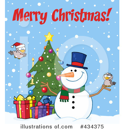 Royalty-Free (RF) Snowman Clipart Illustration by Hit Toon - Stock Sample #434375