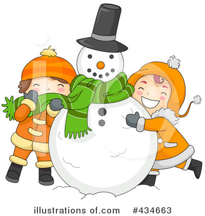 Royalty-Free (RF) Snowman Clipart Illustration by BNP Design Studio - Stock Sample #434663