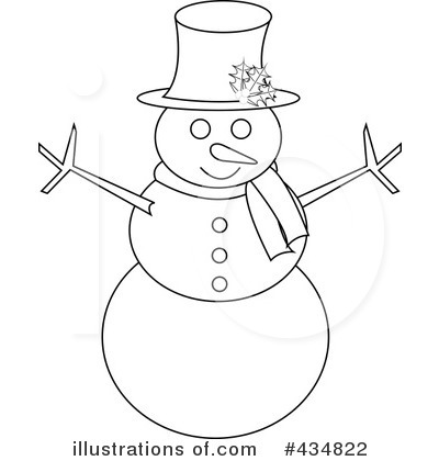 Royalty-Free (RF) Snowman Clipart Illustration by Pams Clipart - Stock Sample #434822