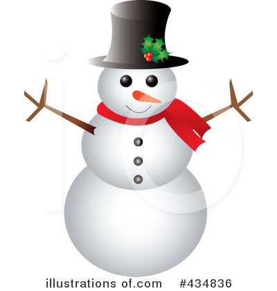 Royalty-Free (RF) Snowman Clipart Illustration by Pams Clipart - Stock Sample #434836