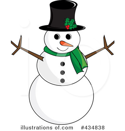 Royalty-Free (RF) Snowman Clipart Illustration by Pams Clipart - Stock Sample #434838