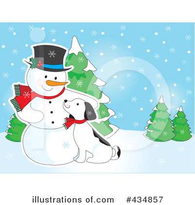 Royalty-Free (RF) Snowman Clipart Illustration by Maria Bell - Stock Sample #434857
