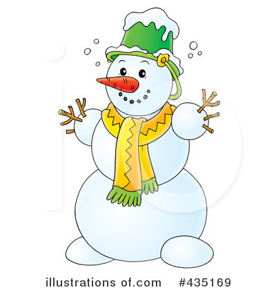 Royalty-Free (RF) Snowman Clipart Illustration by Alex Bannykh - Stock Sample #435169