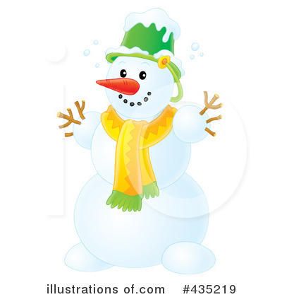 Royalty-Free (RF) Snowman Clipart Illustration by Alex Bannykh - Stock Sample #435219