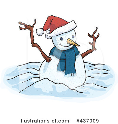 Royalty-Free (RF) Snowman Clipart Illustration by PlatyPlus Art - Stock Sample #437009