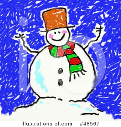 Royalty-Free (RF) Snowman Clipart Illustration by Prawny - Stock Sample #48567