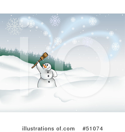 Royalty-Free (RF) Snowman Clipart Illustration by dero - Stock Sample #51074