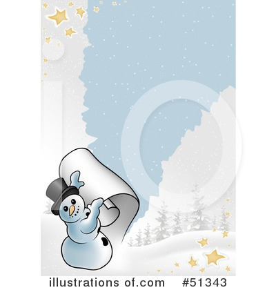 Royalty-Free (RF) Snowman Clipart Illustration by dero - Stock Sample #51343