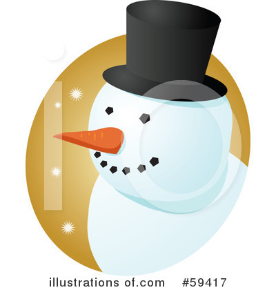 Royalty-Free (RF) Snowman Clipart Illustration by Kheng Guan Toh - Stock Sample #59417