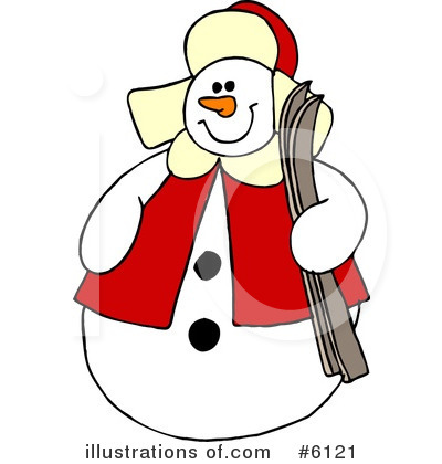 Royalty-Free (RF) Snowman Clipart Illustration by djart - Stock Sample #6121