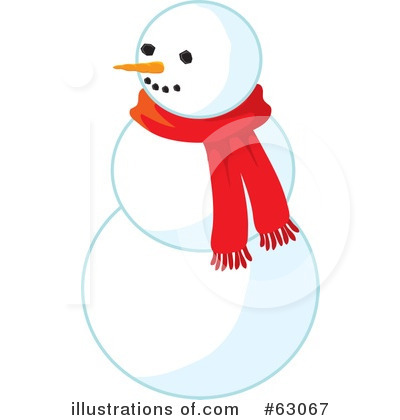 Royalty-Free (RF) Snowman Clipart Illustration by Rosie Piter - Stock Sample #63067