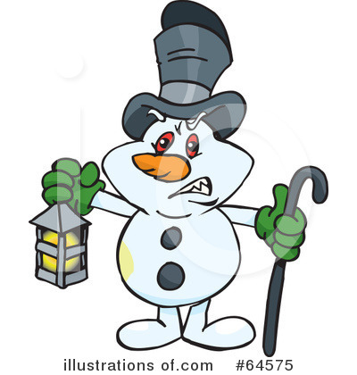 Royalty-Free (RF) Snowman Clipart Illustration by Dennis Holmes Designs - Stock Sample #64575