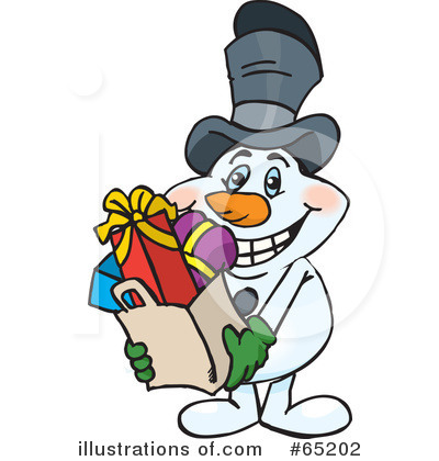 Royalty-Free (RF) Snowman Clipart Illustration by Dennis Holmes Designs - Stock Sample #65202