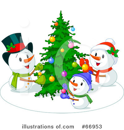 Royalty-Free (RF) Snowman Clipart Illustration by Pushkin - Stock Sample #66953