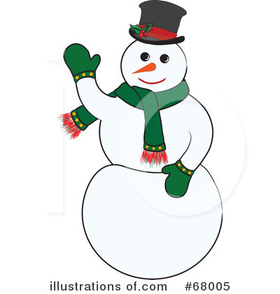 Royalty-Free (RF) Snowman Clipart Illustration by Pams Clipart - Stock Sample #68005