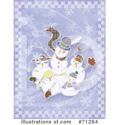 Royalty-Free (RF) Snowman Clipart Illustration by Steve Klinkel - Stock Sample #71264