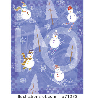 Royalty-Free (RF) Snowman Clipart Illustration by Steve Klinkel - Stock Sample #71272