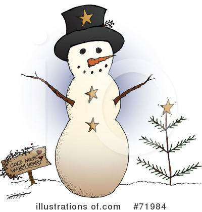 Royalty-Free (RF) Snowman Clipart Illustration by inkgraphics - Stock Sample #71984
