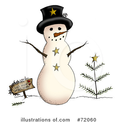 Royalty-Free (RF) Snowman Clipart Illustration by inkgraphics - Stock Sample #72060