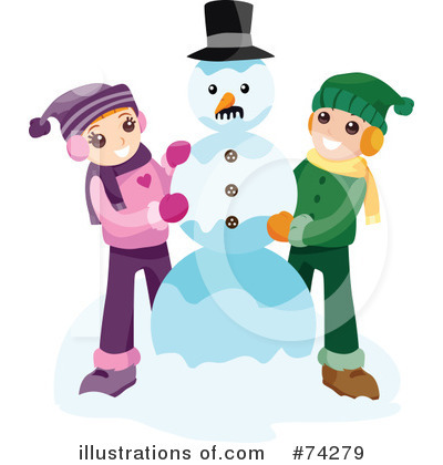 Royalty-Free (RF) Snowman Clipart Illustration by BNP Design Studio - Stock Sample #74279