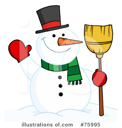 Royalty-Free (RF) Snowman Clipart Illustration by Hit Toon - Stock Sample #75995