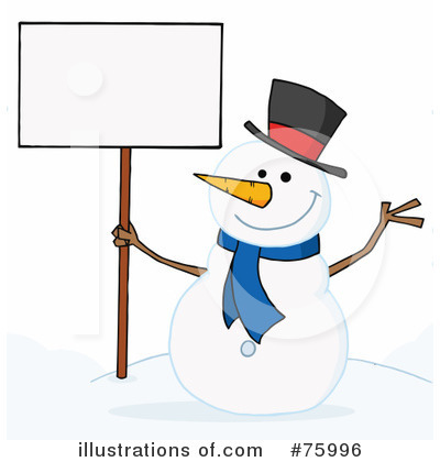 Royalty-Free (RF) Snowman Clipart Illustration by Hit Toon - Stock Sample #75996