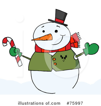 Royalty-Free (RF) Snowman Clipart Illustration by Hit Toon - Stock Sample #75997