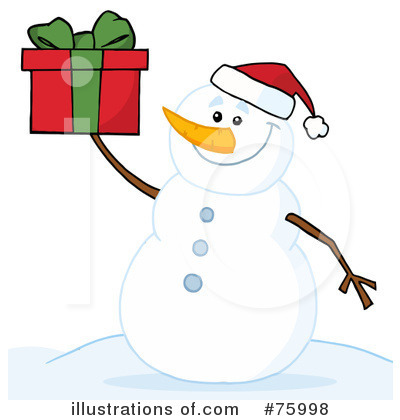 Royalty-Free (RF) Snowman Clipart Illustration by Hit Toon - Stock Sample #75998