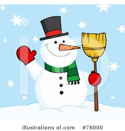 Royalty-Free (RF) Snowman Clipart Illustration by Hit Toon - Stock Sample #76000