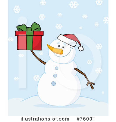 Royalty-Free (RF) Snowman Clipart Illustration by Hit Toon - Stock Sample #76001