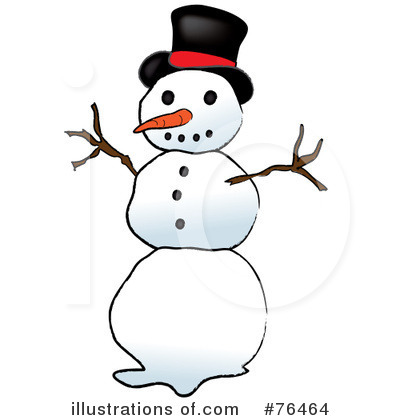 Royalty-Free (RF) Snowman Clipart Illustration by Pams Clipart - Stock Sample #76464