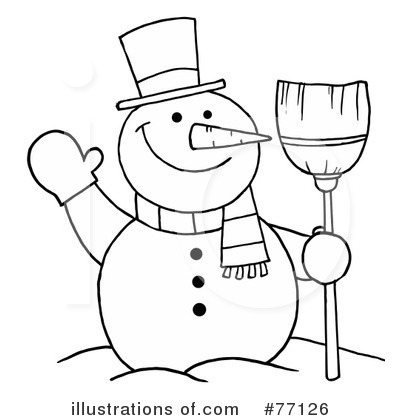 Royalty-Free (RF) Snowman Clipart Illustration by Hit Toon - Stock Sample #77126