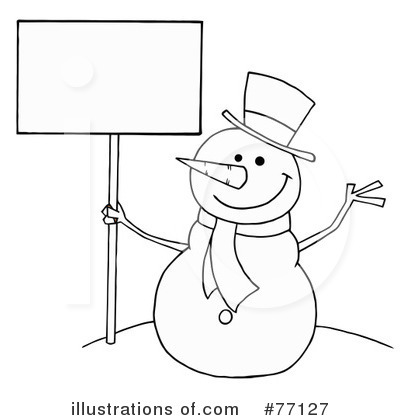 Royalty-Free (RF) Snowman Clipart Illustration by Hit Toon - Stock Sample #77127