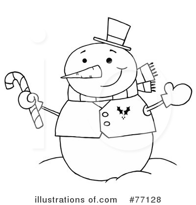 Royalty-Free (RF) Snowman Clipart Illustration by Hit Toon - Stock Sample #77128