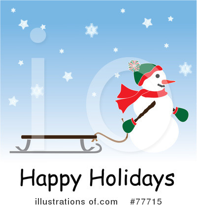 Royalty-Free (RF) Snowman Clipart Illustration by Pams Clipart - Stock Sample #77715