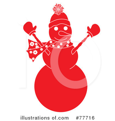 Royalty-Free (RF) Snowman Clipart Illustration by Pams Clipart - Stock Sample #77716