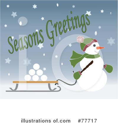 Royalty-Free (RF) Snowman Clipart Illustration by Pams Clipart - Stock Sample #77717