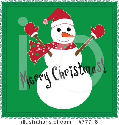 Royalty-Free (RF) Snowman Clipart Illustration by Pams Clipart - Stock Sample #77718